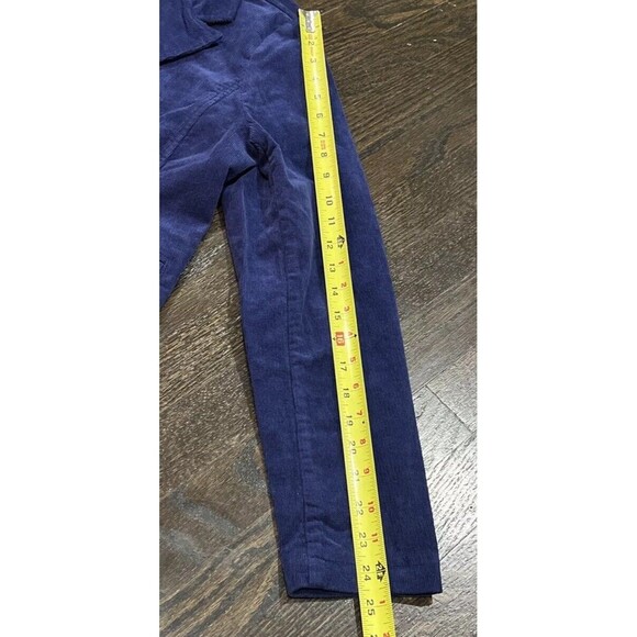 Laurie Felt Corduroy Blazer Women’s 12 Navy Blue Jacket Two Button Crest - Picture 8 of 8